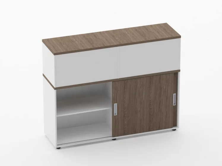 Тумба комбинированная высокая для рабочего модуля Дека 9.04.145 Дуб Верцаска/Белый / Deka_1