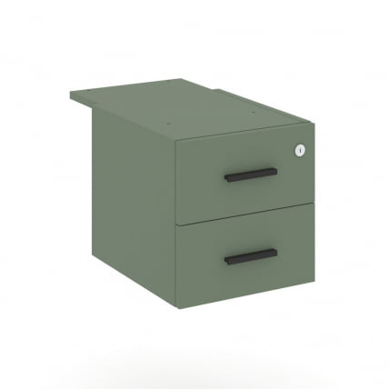 Тумба подвесная с двумя ящиками CОНCЕПТ CН.ПТ-004 Б/В Кобо Черный / CONCEPT CN.PT-004 B/W_0