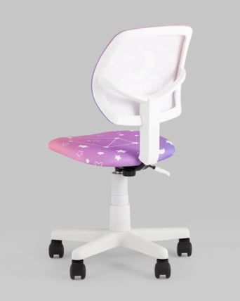 Кресло компьютерное детское ЛОЛО Старрй Нигхт пластик белый / Starry Night_4