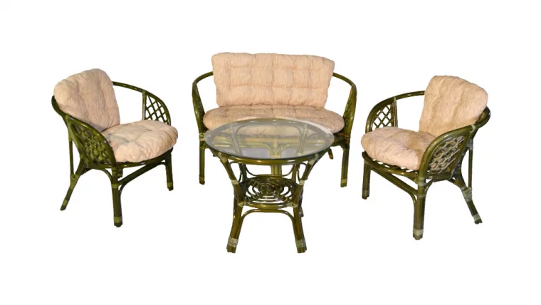 Комплект Багама с диваном, подушки светлые обычные Бахама10 олива / Bahama10_0