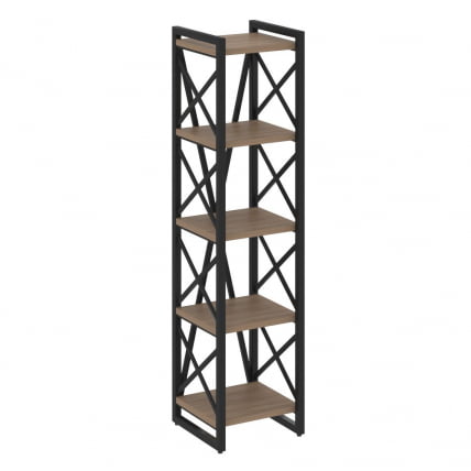 Стеллаж на регулируемых опорах - 5 полок ЛОФТ ВР.Л-МСТ.О-5.4 Металл черный Дуб Аризона / LOFT VR.L-MST.O-5.4_0