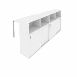 Рабочая станция с опорным шкафом-купе Метал Сйстем Б.РС-СШК-4.1 Белый/Серый / Metal System_0