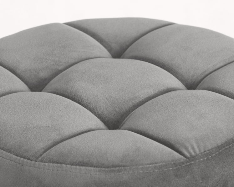 Табурет барный ДОБРИН БРУНО БЛАCК велюр Серый МДЖ9-75 / DOBRIN BRUNO BLACK MJ9-75_1