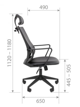 Кресло руководителя Чаирман 545 экокожа Черный / Chairman_20