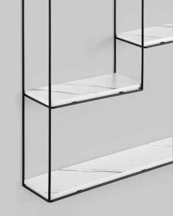 Полка Скуаре черная Черный мрамор / Square_5