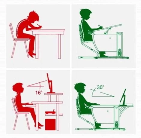 Стол универсальный трансформируемый Парта 1/75 + Стул Белый Оранжевый / Parta Stul_5