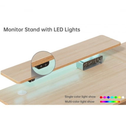 Стол письменный (для компьютера) угловой с электрической регулировкой по высоте ЕУРЕКА ЕРК-ЕХД-Л60Р-МВ (правый), клен / EUREKA ERK-EHD-L60R-MW_5