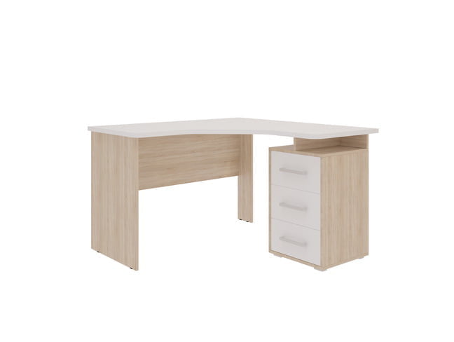 Стол компьютерный 1200 угловой Лайт 2 Дуб сонома/Белый_0
