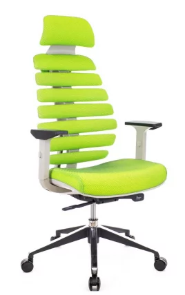 Эргономичное кресло Ерго Блаcк ткань Салатовый / Ergo Black_1