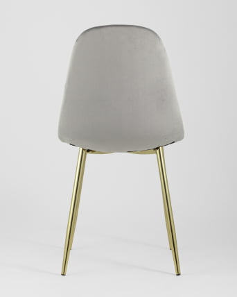 Стул Валенсия велюр золотые ножки Серый_5