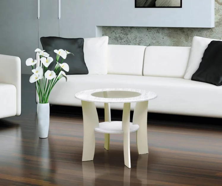 Стол журнальный №3 Белый (глянец)_0