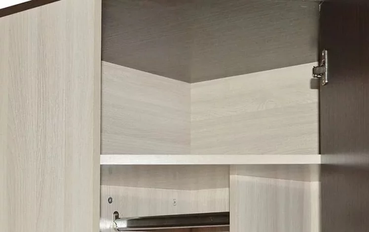 Шкаф угловой с зеркалом Ольга 9.2 Ясень шимо светлый Венге_2