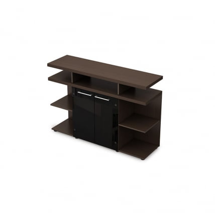 Шкаф низкий со стеклом ТАИМ-МАКС 4ШН.012.2 Венге / TAIM-MAX_0