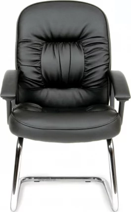 Кресло для посетителя CХАИРМАН 418В ПВC Черный / CHAIRMAN 418V PVC_1