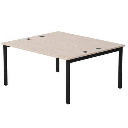 Бенч-система на 2 места на металлокаркасе, опоры 90 гр Еверпроф ЕВО 254С018 Дуб Соната Черный (1580) / Everprof EVO 254S018_0