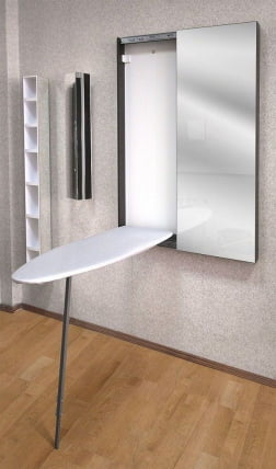 Шкаф со встроенной гладильной доской Ирон Слим (правый, купе) Венге / Iron Slim_6