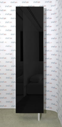 Поворотный шкаф в черном глянцевом стекле Драйв Шелф (правый) Венге_4