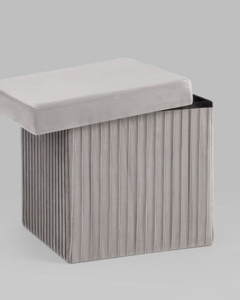 Пуф складной с ящиком Сторе Скуаре Серый / Store Square_4