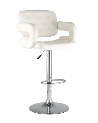 Барный стул Бентли ПУ-кожа Белый / PU-кожа_0