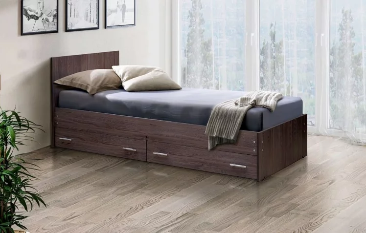 Кровать с ящиками на уголках №4 ЛДСП 700*1900 Белый_0