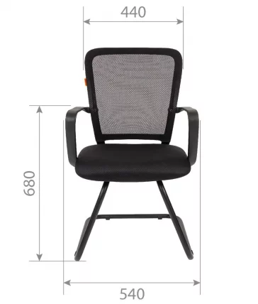 Кресло для посетителей CХАИРМАН 698 В (В) Черный / CHAIRMAN (V)_3