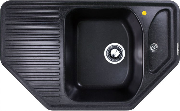 Мойка Кухонная Зигмунд анд Штаин Еcкиг 800 Искр.Гранит (Темная Скала) / Zigmund and Shtain Eckig_0