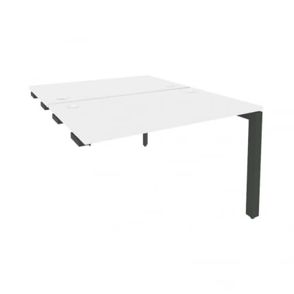 Стол-приставка двойной на П-образном м/к к опорным элем. ОНИКС О.МП-Д.СПР-2.7 Белый Бриллиант/Антрацит / ONIX O.MP-D.SPR-2.7_0