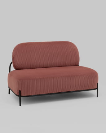 Диван Стоун велюр рельефный коралловый_0