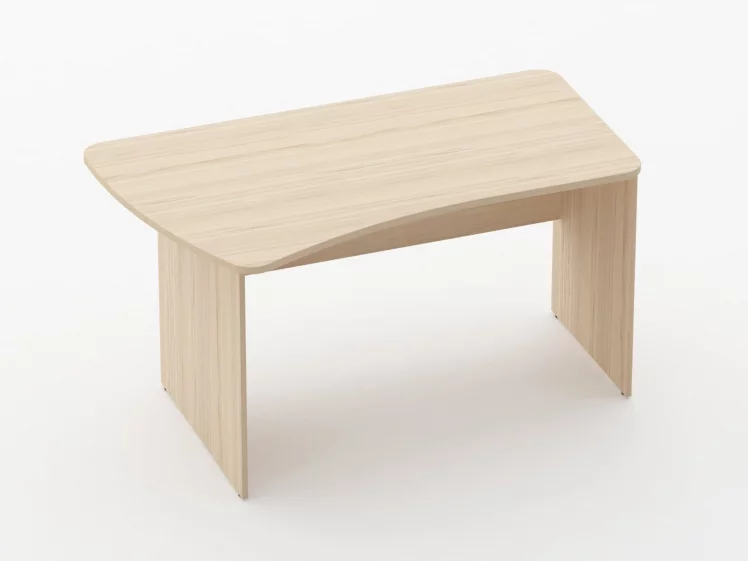 Стол эргономичный Глассй 1.12.14Л Дуб молочный / Glassy_0