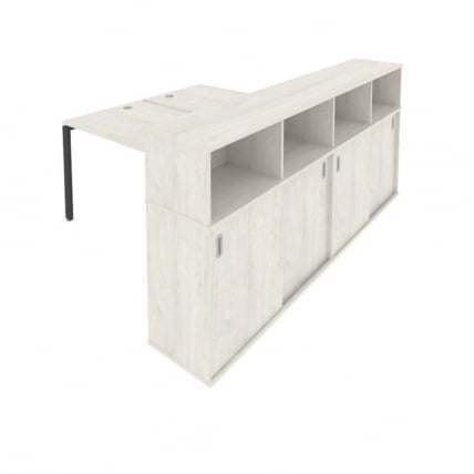 Рабочая станция с опорным шкафом-купе Метал Сйстем Б.РС-СШК-4.3 Наварра/Антрацит / Metal System_0