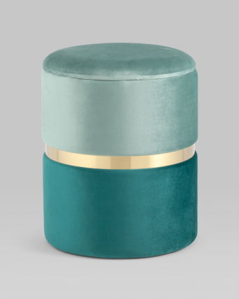 Пуф Кэрри с ящиком велюр Бирюзовый_1