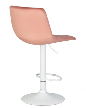 Стул барный ДОБРИН ТАИЛОР ВХИТЕ Пудрово-розовый велюр МДЖ9-32 / DOBRIN TAILOR WHITE MJ9-32_3