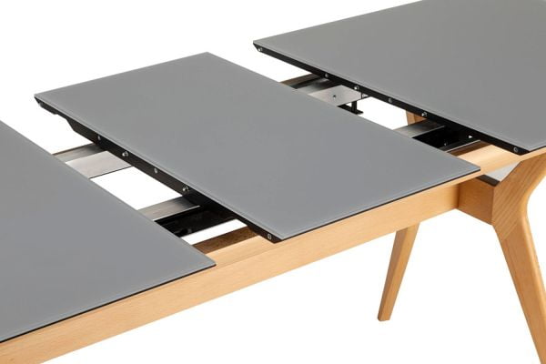 Стол раскл. Нарвик Гласс 120-150 Аутоматиc Натур/Дэрк матте гласс / Glass Automatic Natur/Dark matte glass_13