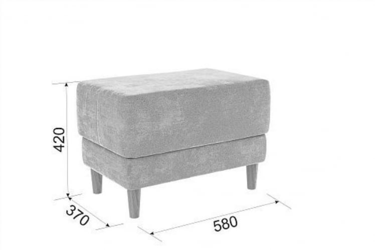 Пуф Рондо 2 ПМ-005.2 галька (велюр) / PM-005.2_1