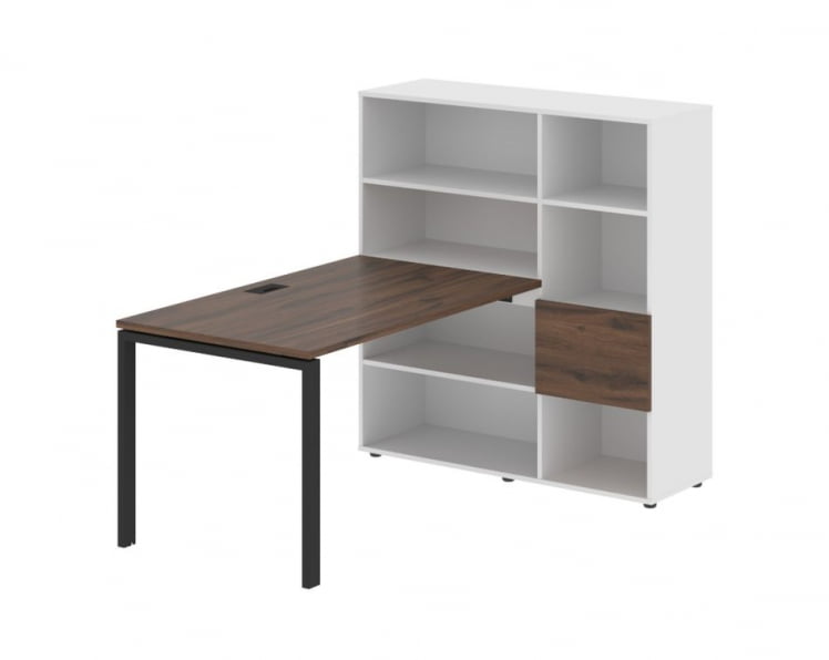 Рабочая станция ЕДИС ЕУРСТ 1213 Дуб Денвер темный Черный Белый / EDIS EURST_0