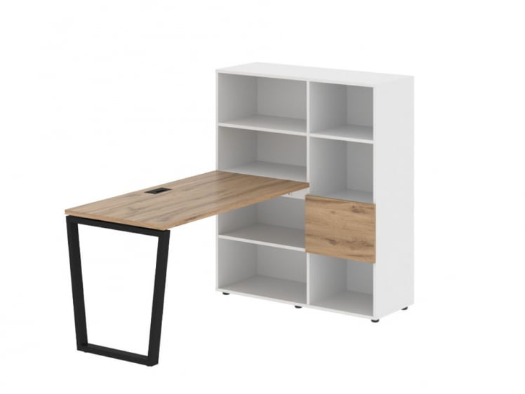 Рабочая станция ЕДИС ЕВРСТ 1113 Дуб Денвер светлый Черный Белый / EDIS EVRST_0