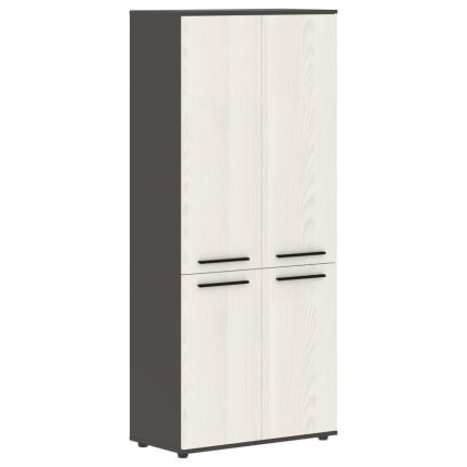 Шкаф с глухими средними и малыми дверьми ЕДИС ЕХCС 85.3 Ясень Траун Черный Мокко / EDIS EHCS_0