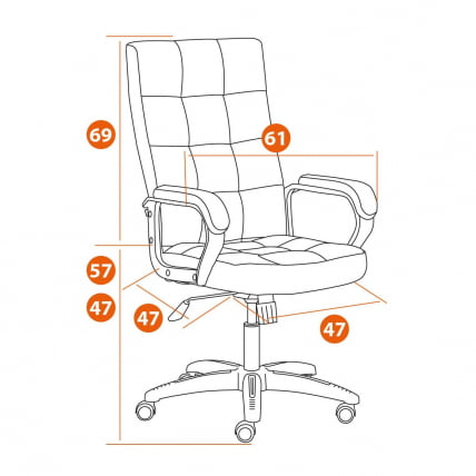 Кресло ТРЕНДЙ (22) кож/зам/ткань, коричневый/бронзовый, 36-36/21 / TRENDY_15