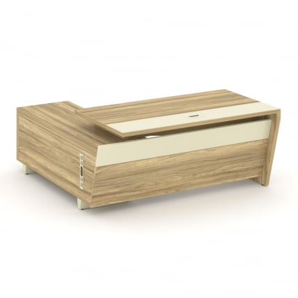 Стол руководителя с опорной тумбой, правый Корнер CОР.СРТ-18(Р) Гикори Песочный Ваниль / Corner COR.SRT-18(R)_0