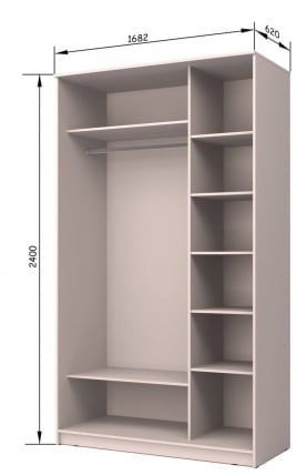Шкаф-купе Хит-24-17-77 Париж Ясень шимо светлый_1