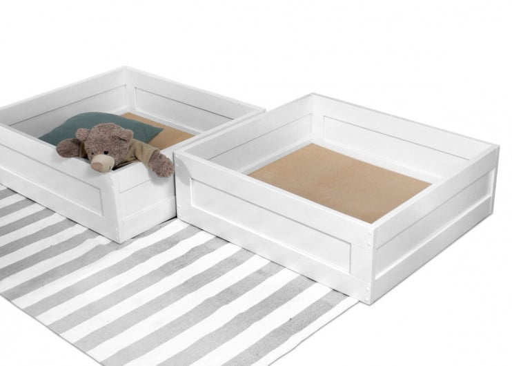 Кровать-домик РооРоом кд-11С c ящиками Серый / RooRoom c_3