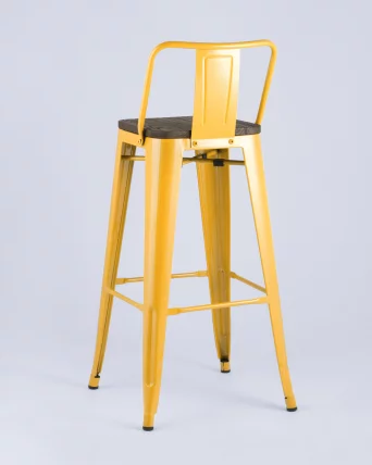 Стул барный Толикс Воод 75.5  со спинкой Желтый / Tolix Wood_4