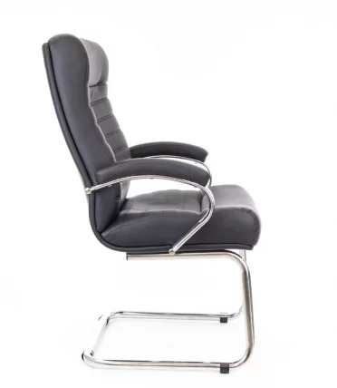 Кресло для посетителей Еверпроф Орион CФ Экокожа Черный / Everprof Orion CF_2