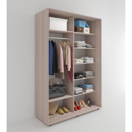 Шкаф-купе 2-х дверный Акцент-Дуэт Д 1000х600 Ясень шимо светлый_1