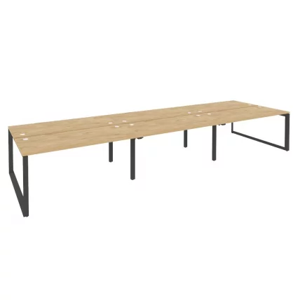 Рабочая станция на О-образном м/к ОНИКС О.МО-Д.РС-6.4.7 Тиквуд Светлый/Антрацит / ONIX O.MO-D.RS-6.4.7_0