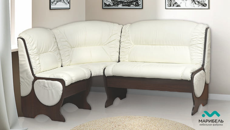 Диван угловой ДКУ-1/1(искусственная кожа) Кожа Терра 100/Венге / Terra_0