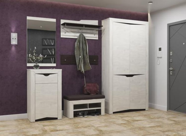 Вешалка Лючия 33.24 Бетон пайн белый Венге_1