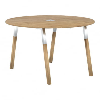 Конференц-стол Форта ФРСТ 1250 Дуб Гамильтон Белый премиум / Forta FRST_0