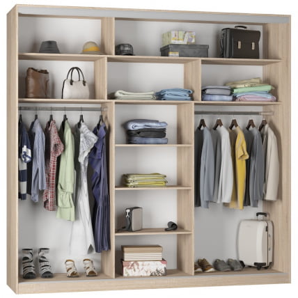 Шкаф-купе Б-230х235х60-1(Венге-ДМ-Д10Д10Д10) / B-230х235х60-1(Венге-ДМ-D10D10D10)_1