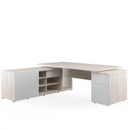 Стол рабочий на креденции и тумбе левый ЗИО28511021 Светлый дуб / ZIO28511021_0